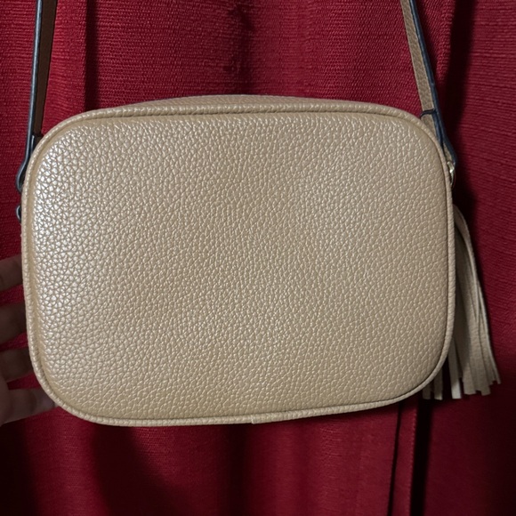 Beige Faux Leather Crossbody Bag GG Gently used - Picture 2 of 8